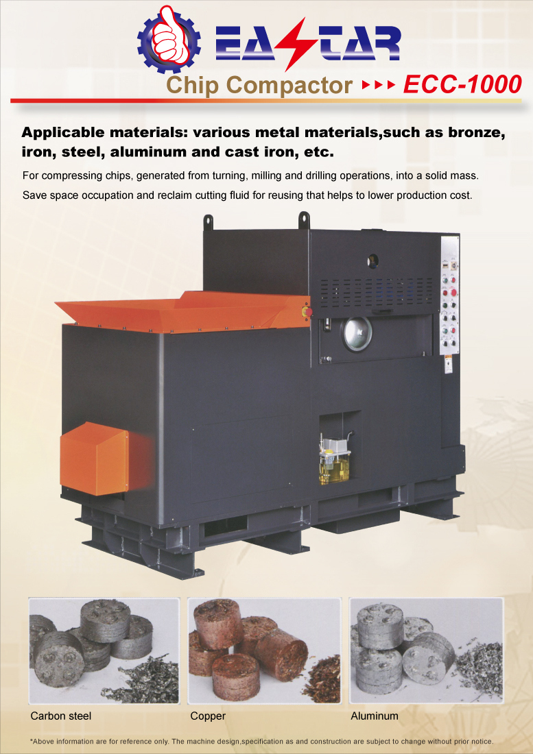 METAL CUTTING MACHINE TOOLS >SPECIAL PURPOSE M/C> 5Chip Compactor>ECC1000