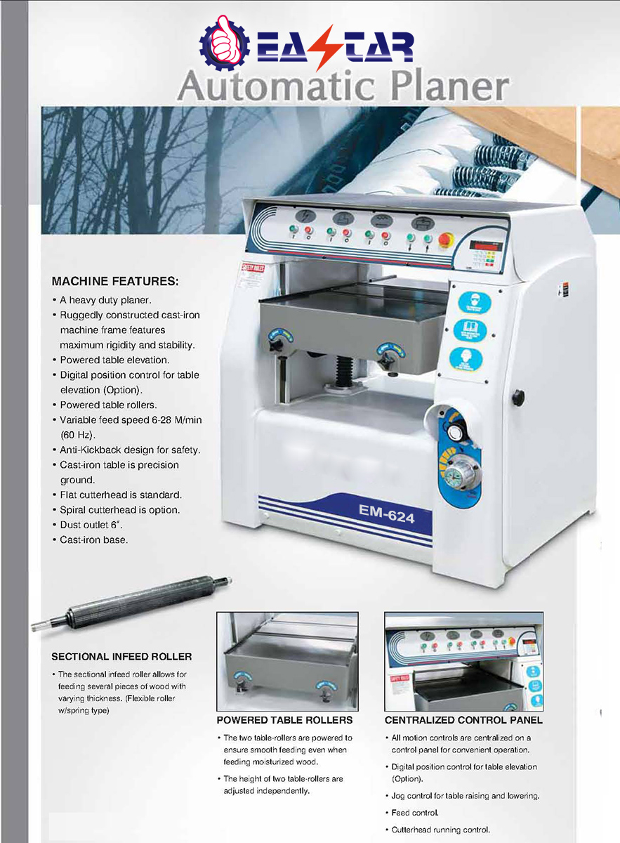 WOOD WORKING MACHINERY>JOINTERS / PLANER> 2-Single Surface Auto Planer ...