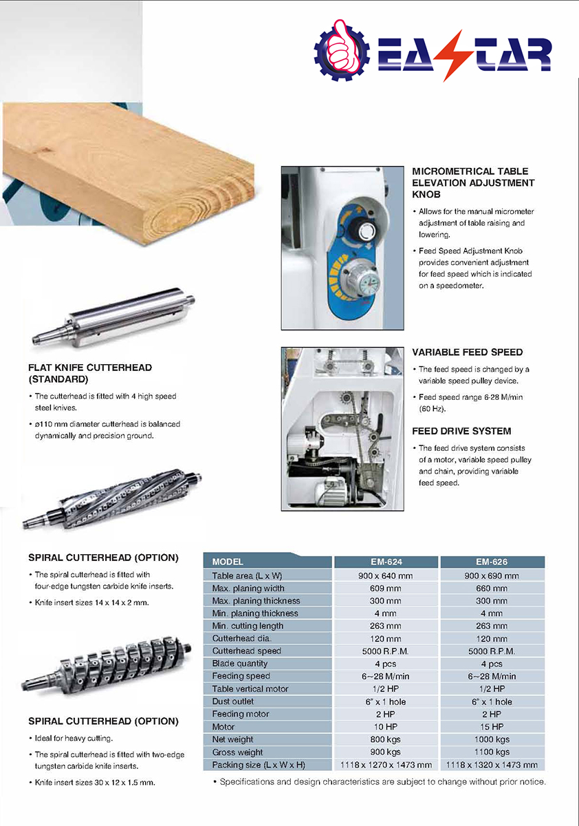 WOOD WORKING MACHINERY>JOINTERS / PLANER> 2-Single Surface Auto Planer ...