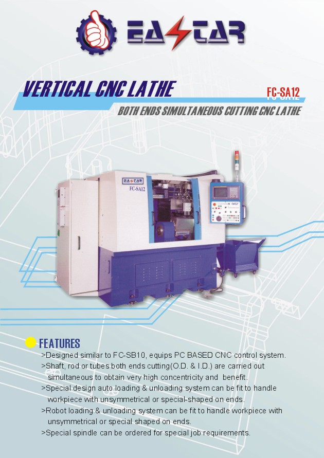 METAL CUTTING MACHINE TOOLS >TURNING LATHE> 11Polygon/Both End Cutting CNC Lathe>FCSA12