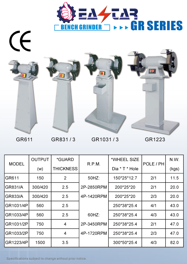 METAL CUTTING MACHINE TOOLS >GRINDING MACHINE> 2-Bench Grinder/ Wire ...