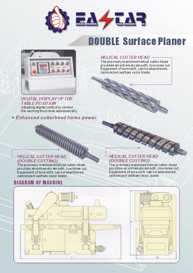WOOD WORKING MACHINERY>JOINTERS / PLANER> 3-Double Surface Auto Planer ...
