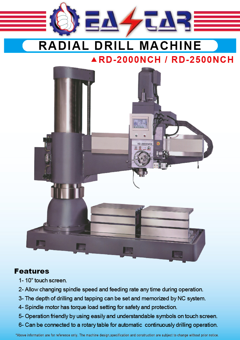 METAL CUTTING MACHINE TOOLS >DRILLING / TAPPING M/C> 4-Radial Drill>RD ...