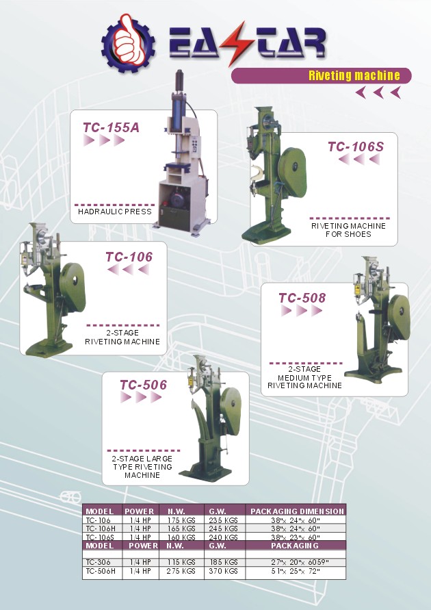 METAL FORMING/PROCESSING MACHINERY>RIVETING MACHINE>>TC-106~TC-508