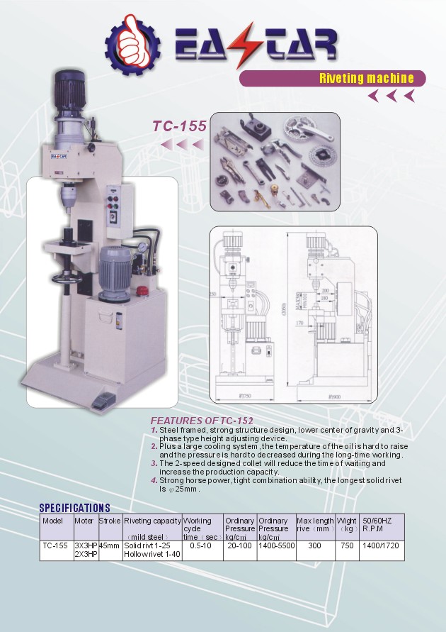 METAL FORMING/PROCESSING MACHINERY>RIVETING MACHINE>>TC-155