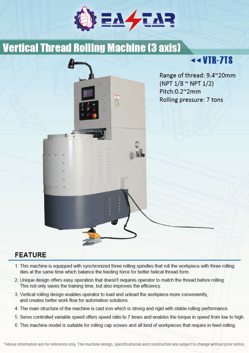 METAL CUTTING MACHINE TOOLS >THREADING ROLLING M/C>>VTR7TS